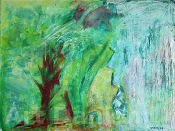 Playful dolphins and their struggle for liberty, painting by Artist Vita Brejner, for sale in Gallery Art Danish
